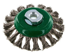 Bevel Brush Braided 100X12 mm ( M14X2) Stainless Steel Wire