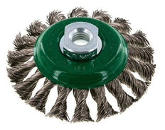 Bevel Brush Braided 100X12 mm ( M14X2) Stainless Steel Wire