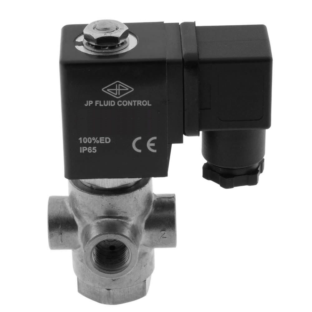 Solenoid Valve TP-DA 1/4'' 3/2 Way NC Stainless Steel FKM 0-3.2bar 230V AC
