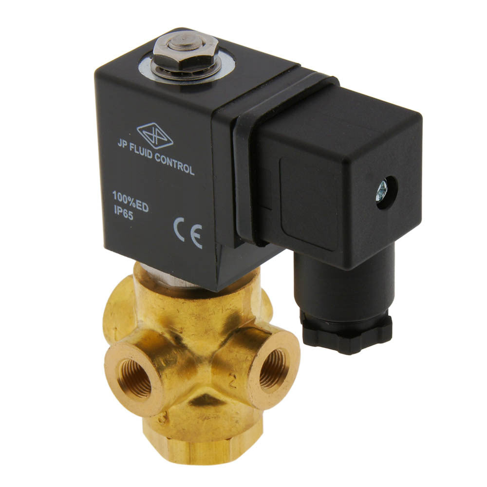 Solenoid Valve TP-DD 1/8'' 3/2 Way UN Brass FKM 0-5bar 230V AC