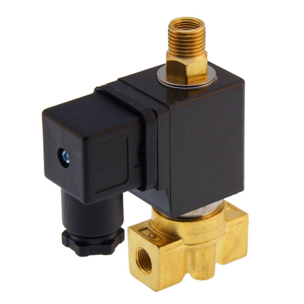 Solenoid Valve TW-DA 1/8'' 3/2 way NC brass FKM 0-7bar 24V DC