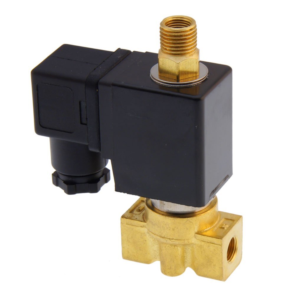 Solenoid Valve TW-DA 1/8'' 3/2 way NC brass EPDM 0-10bar 120V AC