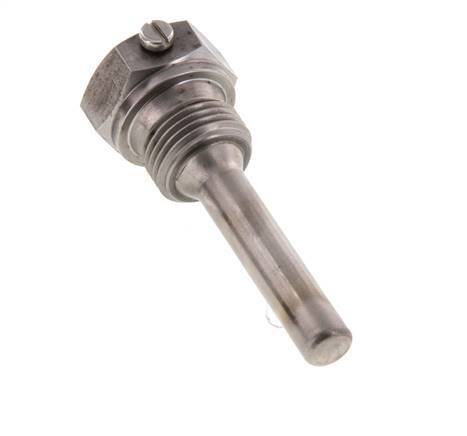 Steel St35 G 1/2 Inch Thermowell for 63mm Stem Max 600°C and 25 Bars