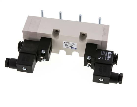5/3 ISO 5599-2 Exhaust Center Solenoid Valve 115V AC 2-10bar/28-140psi YPC