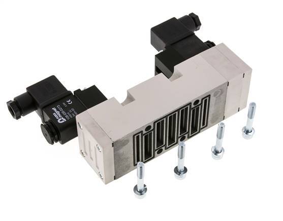 5/3 ISO 5599-2 Exhaust Center Solenoid Valve 115V AC 2-10bar/28-140psi YPC