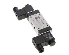5/3 G1/8'' Pressure Center Solenoid Valve 24V DC 3-8bar/42-112psi Airtec