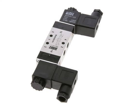 5/3 G1/8'' Exhaust Center Solenoid Valve 230V AC 3-10bar/42-140psi Airtec