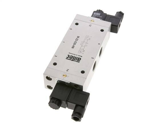 5/3 G1/2'' Center Closed Solenoid Valve 24V AC 3-10bar/42-140psi Airtec