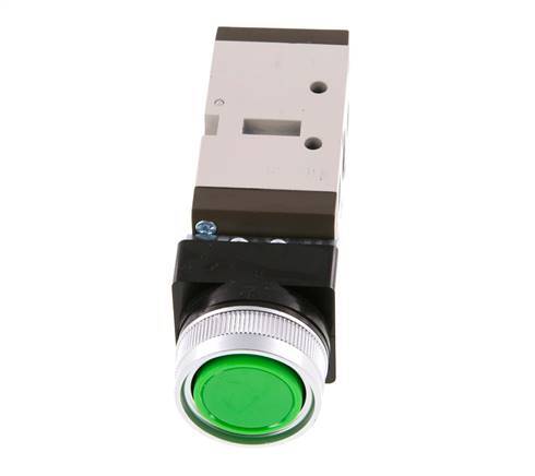 5/2 G1/4'' (G1/8'') Push Button Valve Green 0-8bar/0-112psi YPC