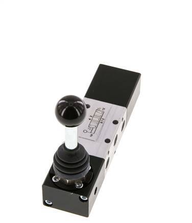 5/3 G1/8'' Exhaust Center Hand Lever Valve -0.95-10bar/-13.2-140psi