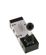 5/3 G1/4'' Pressure Center Hand Lever Valve Detent -0.95-10bar/-13.2-140psi
