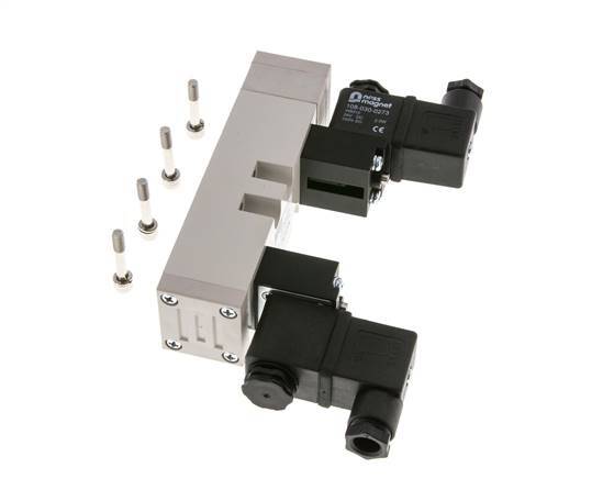 5/3 ISO 5599-1 Pressure Center Solenoid Valve 24V AC 2-10bar/28-140psi YPC
