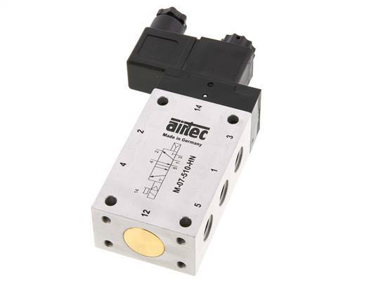 5/2 G1/4'' Solenoid Valve 24V AC 1.5-10bar/21.0-140psi Airtec
