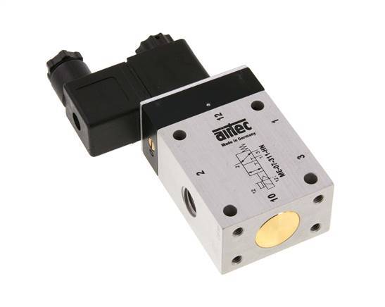 3/2 G1/4'' (G1/8'') Solenoid Valve External Pilot 24V AC 0-10bar/0-140psi Airtec