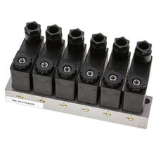 6x3/2 G1/8'' NC Solenoid Valve 24V DC -0.95-10bar/-13.2-140psi Airtec