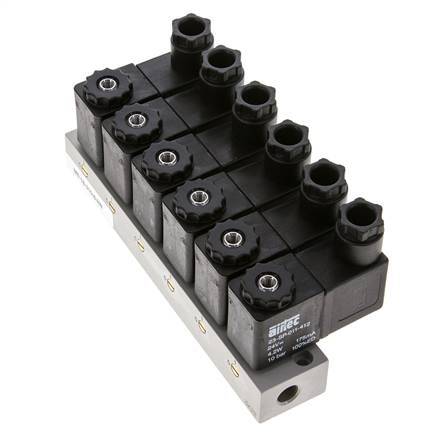 6x3/2 G1/8'' NC Solenoid Valve 24V DC -0.95-10bar/-13.2-140psi Airtec