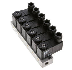 6x3/2 G1/8'' NC Solenoid Valve 24V DC -0.95-10bar/-13.2-140psi Airtec