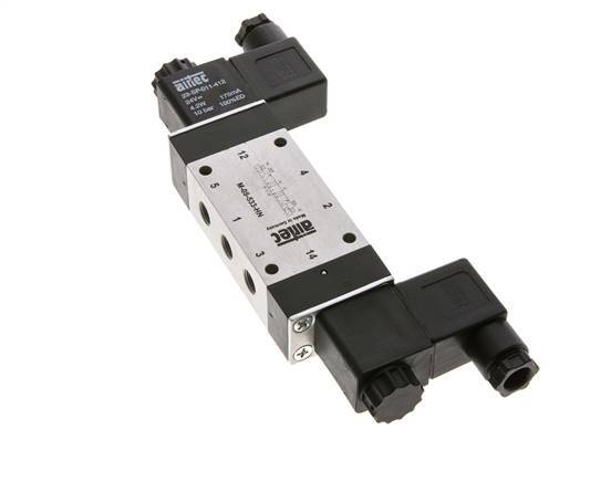 5/3 G1/8'' Exhaust Center Solenoid Valve 24V AC 3-8bar/42-112psi Airtec