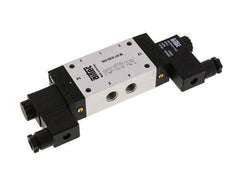 5/3 G1/4'' Center Closed Solenoid Valve 12V DC 3-8bar/42-112psi Airtec
