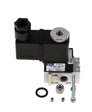 3/2 G1/8'' M5 (M5) NO Solenoid Valve 230V AC 0-8bar/0-112psi YPC