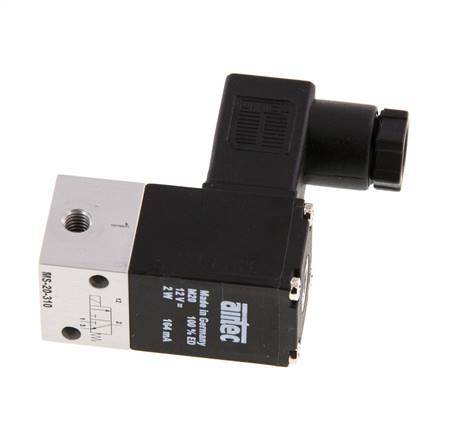 3/2 M5 NC Solenoid Valve 24V DC -0.95-8bar/-13.2-112psi Airtec