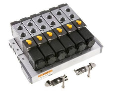 G1/4'' 6x Pneumatic Valve Terminal 24V DC 1.5-8bar/21.0-112psi Multi-pole E.MC