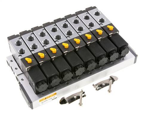 G1/4'' 8x Pneumatic Valve Terminal 24V DC 1.5-8bar/21.0-112psi Multi-pole E.MC