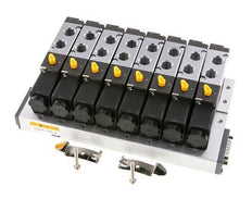 G1/4'' 8x Pneumatic Valve Terminal 24V DC 1.5-8bar/21.0-112psi Multi-pole E.MC