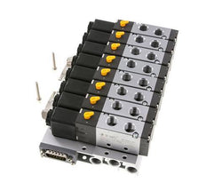 G1/4'' 8x Pneumatic Valve Terminal 24V DC 1.5-8bar/21.0-112psi Multi-pole E.MC