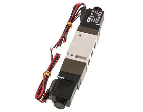 5/3 G1/8'' Pressure Center Solenoid Valve 24V DC 2-10bar/28-140psi 2-pin Plug YPC