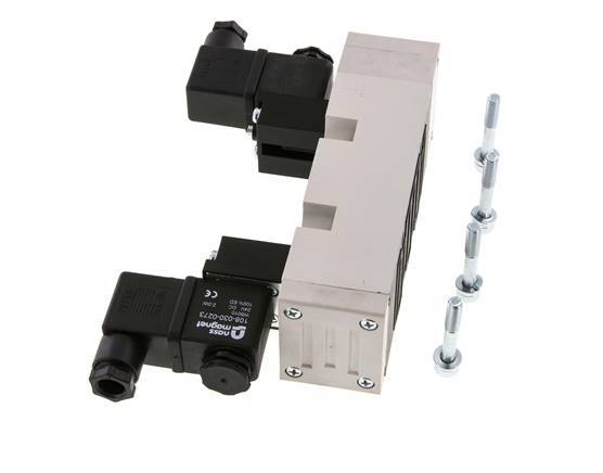 5/3 ISO 5599-2 Center Closed Solenoid Valve 24V AC 2-10bar/28-140psi YPC