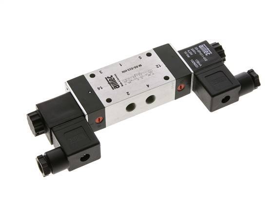 5/3 G1/8'' Exhaust Center Solenoid Valve 115V AC 3-8bar/42-112psi Airtec