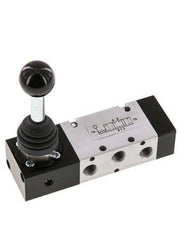 5/3 G1/8'' Center Closed Hand Lever Valve Detent -0.95-10bar/-13.2-140psi