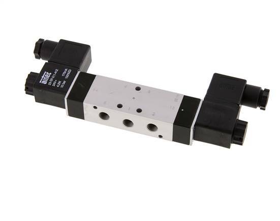5/3 G1/8'' Exhaust Center Solenoid Valve 24V AC 3-10bar/42-140psi Airtec