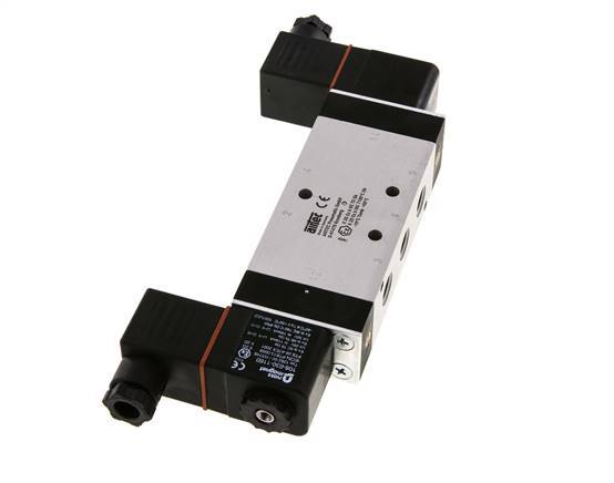 5/3 G1/4'' Exhaust Center Solenoid Valve 24V DC ATEX 3-10bar/42-140psi Airtec