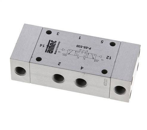 5/3 G1/8'' Center Closed Air Pilot Valve 0-8bar/0-112psi Airtec
