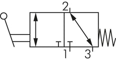 3/2 G1/4'' Hand Lever Valve 0-8bar/0-112psi E.MC