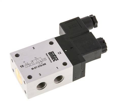 3/2 G1/4'' NC Solenoid Valve 12V DC 1.5-10bar/21.0-140psi Airtec