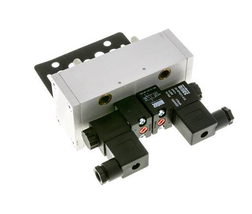 5/3 ISO 5599-3 Exhaust Center Solenoid Valve 24V DC 3-10bar/42-140psi Airtec