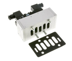 5/3 ISO 5599-3 Exhaust Center Solenoid Valve 24V DC 3-10bar/42-140psi Airtec