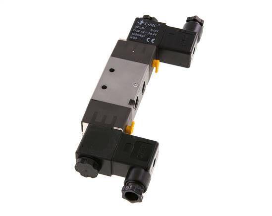5/2 G1/4'' (G1/8'') Bistable Solenoid Valve 12V DC 1.5-8bar/21.0-112psi E.MC