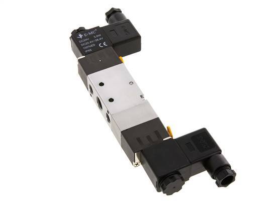 5/3 G1/4'' (G1/8'') Exhaust Center Solenoid Valve 24V AC 1.5-8bar/21.0-112psi E.MC