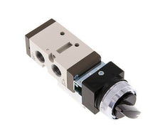 5/2 G1/4'' (G1/8'') Rotary Switch Valve Black 0-8bar/0-112psi YPC