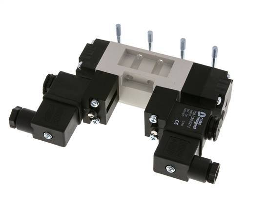 5/3 ISO 5599-1 Exhaust Center Solenoid Valve 24V DC 2-10bar/28-140psi YPC