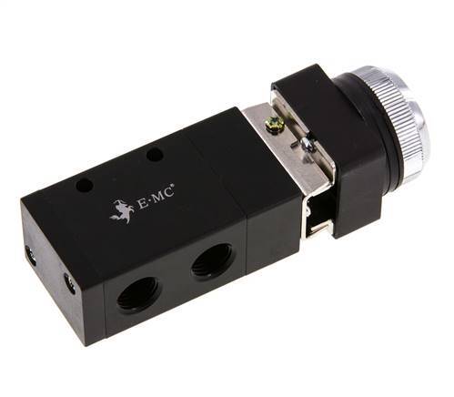 3/2 G1/4'' Universal Push Button Valve Green 0-8bar/0-112psi E.MC