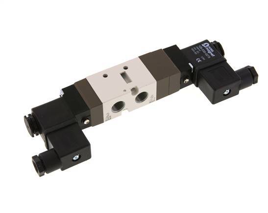 5/3 G1/4'' (G1/8'') Pressure Center Solenoid Valve 24V DC 2-10bar/28-140psi YPC