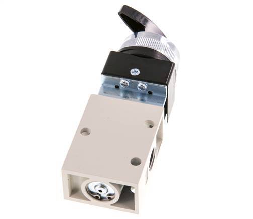 3/2 G1/4'' Rotary Switch Valve Black 0-8bar/0-112psi YPC
