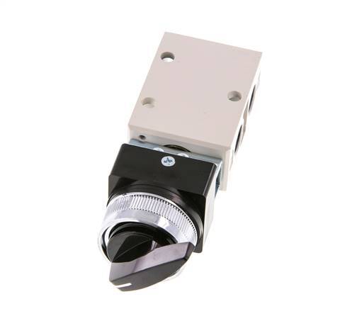 3/2 G1/4'' Rotary Switch Valve Black 0-8bar/0-112psi YPC