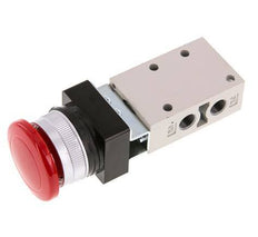 3/2 G1/8'' Palm Button Valve Red 0-8bar/0-112psi YPC