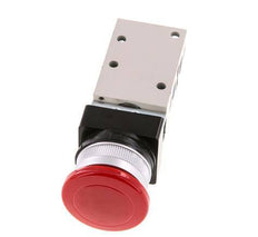 3/2 G1/8'' Palm Button Valve Red 0-8bar/0-112psi YPC
